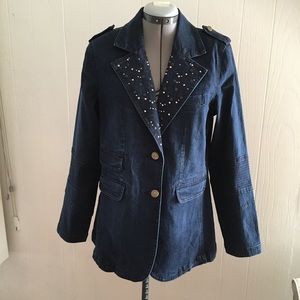 NWOT DG2 embellished denim jacket M.